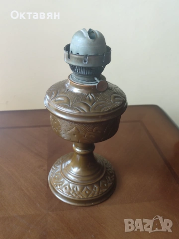 Гасена лампа бронз/месинг/мед, снимка 3 - Антикварни и старинни предмети - 53832794