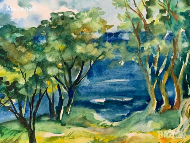 ЕМА ЦОНЕВА акварел/ пейзаж, снимка 5 - Картини - 53112819