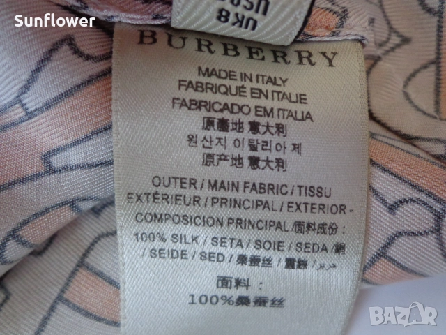 ОРИГИНАЛНА копринена риза /блуза BURBERRY от 100% коприна, снимка 13 - Ризи - 51722085