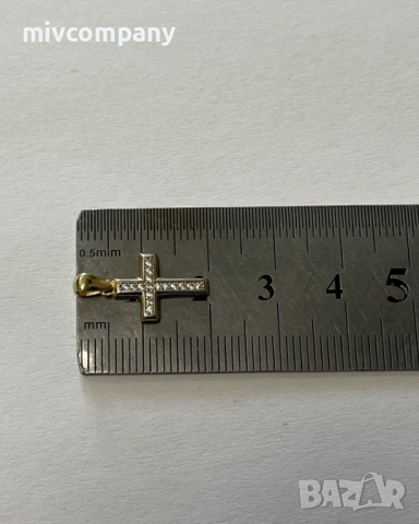 Златна висулка(кръст) 0.78гр., снимка 3 - Колиета, медальони, синджири - 53538695