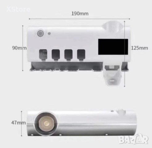 Соларен диспенсър за паста за зъби, снимка 2 - Органайзери - 51957003
