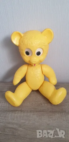 Стара пластмасова играчка мече с подвижни очи, снимка 4 - Колекции - 55980334