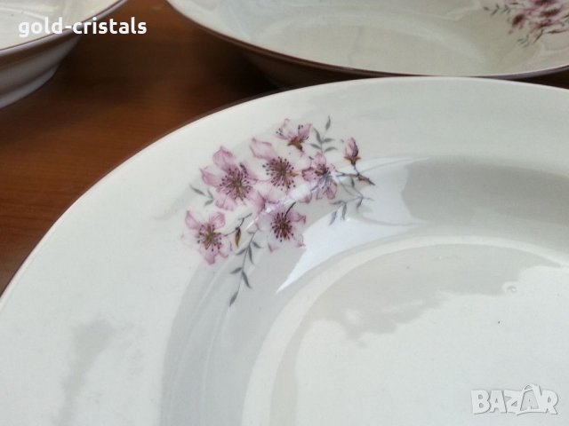 Стар български порцелан чинии дълбоки, снимка 4 - Антикварни и старинни предмети - 34338506