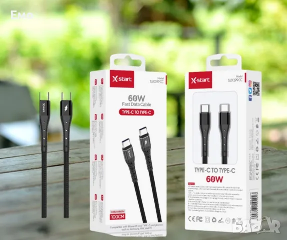 USB-C, кабел за  бързо зареждане, 60W, 1 Метър, SJX199CC, снимка 5 - Оригинални зарядни - 48476182