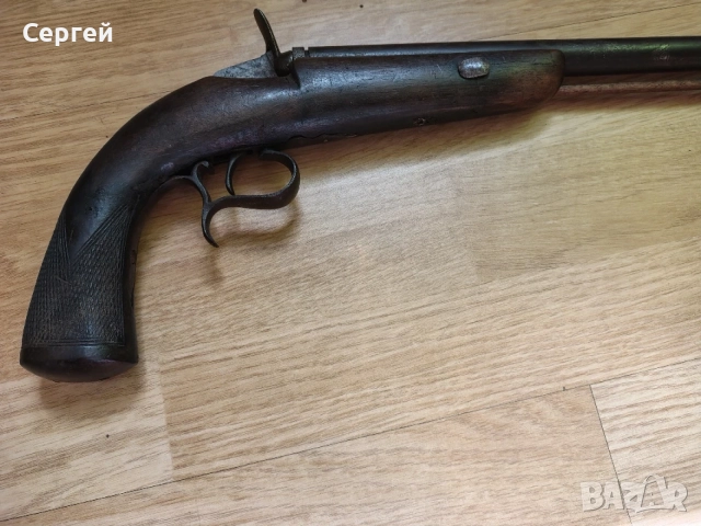 Голям капсулен пистолет , снимка 2 - Антикварни и старинни предмети - 56196107
