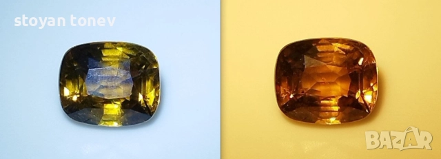 Рядък александрит с драматично променящ се цвят 1.52кт.! Сертифициран! Нов!, снимка 6 - Други - 52173924