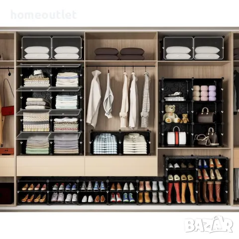 ПРОМОЦИЯ PVC органайзер за съхранение на обувки (12 части) BT-DE-XG-3-8-B, снимка 5 - Шкафове - 48990600