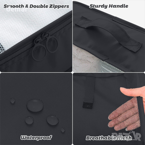 Maomaoyu 8 броя органайзери за опаковане на куфар, водоустойчиви, компресиращи, черни, снимка 7 - Други - 44735591