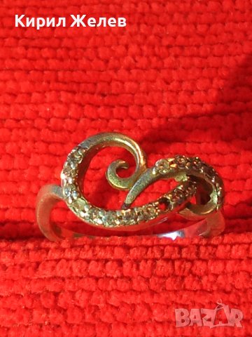 СКЪПОЦЕНЕН АЖУРНА ИЗРАБОТКА СРЕБЪРЕН АР ДЕКО СТИЛ ПРЪСТЕН СРЕБРО 925 с ИСКРЯЩИ ЦИРКОНИ 26447, снимка 2 - Пръстени - 41342421
