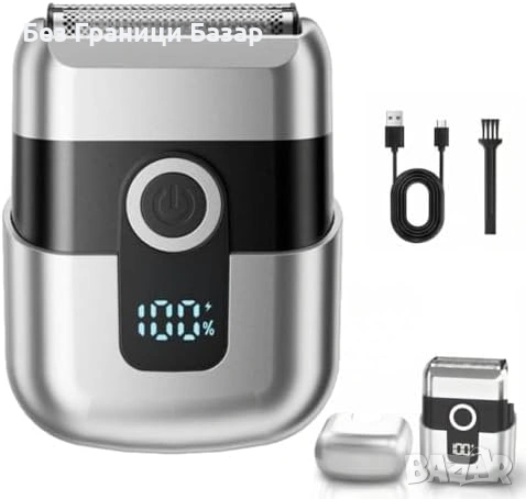 Нова Мини фолио самобръсначка 3 плаващи ножа IPX7 USB-C LED 90 минути