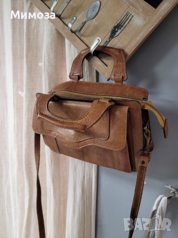 BEL SAC винтидж чанта ЕСТЕСТВЕНА КОЖА,