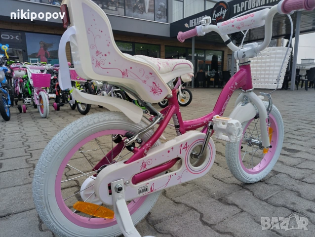 BYOX Велосипед 14" FLOWER розов, снимка 5 - Велосипеди - 53534401