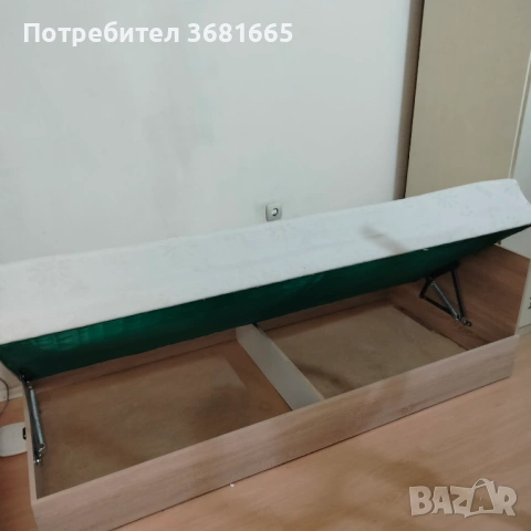 Легло с гръб и табла + МАТРАК - Дъб Сонома