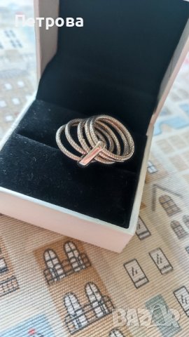 Сребърен пръстен халки , снимка 2 - Пръстени - 41556328