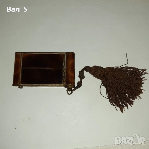 Много стара красива рядка пудриера с червило - 100 годишна, снимка 2 - Антикварни и старинни предмети - 51920626