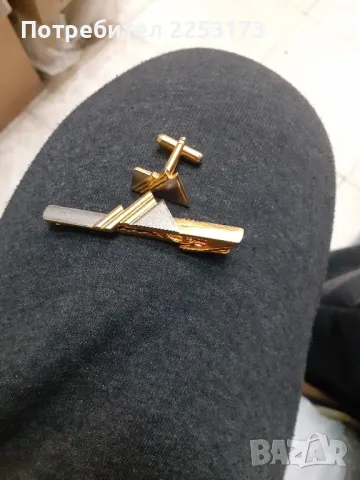 Бронзови ръкавели- копчета и игла за вратовръзка, снимка 4 - Сватбени аксесоари - 30695959