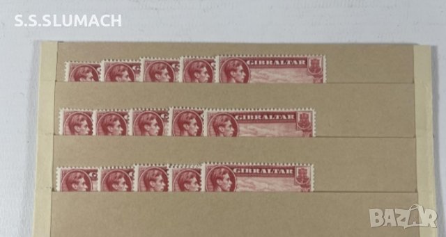 Пощенски марки GIBRALTAR 1938/51г, снимка 1 - Филателия - 40775823