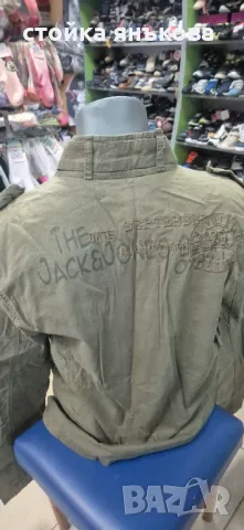Мъжко яке спортно елегантно,тънко, памучен плат, брезентов цвят, снимка 7 - Якета - 49748124