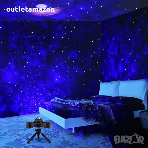 LED звезден проектор с Bluetooth високоговорител и дистанционно управление, снимка 2 - Друга електроника - 52856977