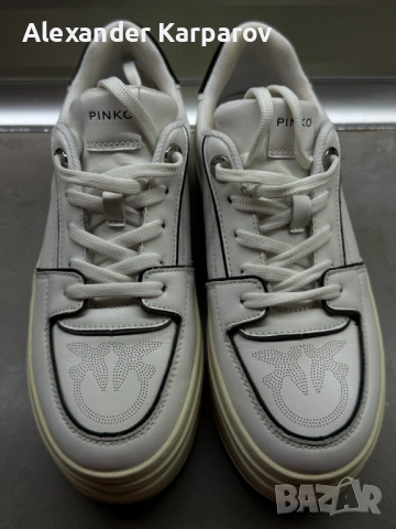 Pinko дамски маратонки платформа – оригинални,носени с кутия, снимка 4 - Маратонки - 53727808