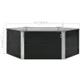 vidaXL Повдигната леха, антрацит, 129x129x45 см, поцинкована стомана, снимка 5
