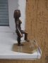 Статуетка "Жена от древен Египет" метална върху мрамор, снимка 4