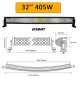 Mощен Лед бар/LED BAR, Прав/Извит 80см, 405W, снимка 3
