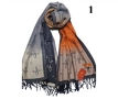 Елегантен дамски шал с изтънчен дизайн и стилни цветови комбинации, снимка 5