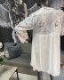 Комплект нощница и халат в бял цвят , снимка 3