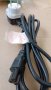 Захранващ кабел 3pin за лаптоп английски щепсел и български адаптор, снимка 1 - Кабели и адаптери - 40974946