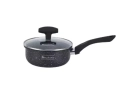 Касерола с капак Goldmann GM 1303-16, 16 см., Алуминий, Мрам. покр., Черен, снимка 2