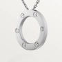 CARTIER Love White Gold Large Pendant Дамскo Колие, снимка 9