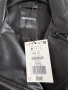 Дамско черно кожено яке Bershka, снимка 3