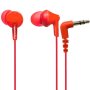 Слушалки с микрофон тапи Panasonic RP-HJE125 - ErgoFit, червени, снимка 1 - Слушалки и портативни колонки - 42672157
