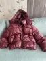 Дамско оувърсайз зимно яке Бершка с качулка, бордо, размер М, снимка 2
