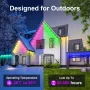 Постоянно външно осветление 15M, Smart RGBIC 30 LED,APP и дистанционно, снимка 4