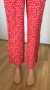 С размер Нов Дамски Панталон Monki с етикети Червен Бял Флорален на Цветя, снимка 8