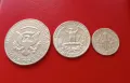 Half-D,Quarter-D&Dime-D,USA-1964г..Сребро!, снимка 2