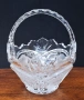 T.G. Hawkes & Co. New York Голяма кристална фруктиера кошница с дръжка за плодове бонбониера кристал, снимка 3