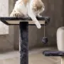 Котешка драскалка с къщичка, хамак и рампа, 125 см, тъмносива, снимка 3