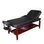 Стационарно дървено легло за масаж и козметика 309, Черно/Бежово, снимка 2