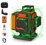 Лазерен нивелир TakamineTech с кръстосани линии, зелени диоди, 4 x 360 градуса, 5200 mAh, снимка 1
