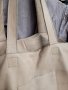 Естествена кожа ОГРОМНА чанта,тип торба,бежева, снимка 12