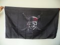Пиратско знаме с черепи Карибски пирати абордаж кораби саби , снимка 1 - Декорация за дома - 40981576