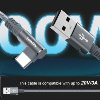 Кабел Tewiky 6FT USB to C (2-Pack), снимка 13 - Оригинални зарядни - 39560289