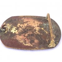 Стара бронзова тока с етно мотиви №0923, снимка 4 - Антикварни и старинни предмети - 34326366