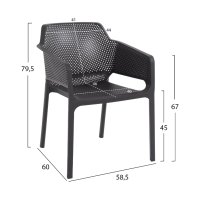 Стол трапезен градински apec HM5929 Черен , снимка 4 - Столове - 44275344