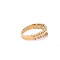 Златен дамски пръстен 1,89гр. размер:53 14кр. проба:585 модел:22043-2, снимка 2 - Пръстени - 44262187