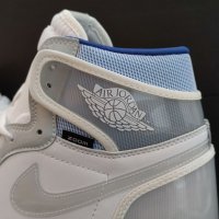 Nike Air Jordan 1 High Zoom White Blue Нови Оригинални Обувки Размер 43 Номер Кецове Маратонки, снимка 14 - Кецове - 39460719