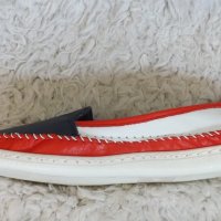 Обувки, естествена кожа, червени, сини и бежови, код 51/ ББ1/47, снимка 9 - Дамски ежедневни обувки - 36759242